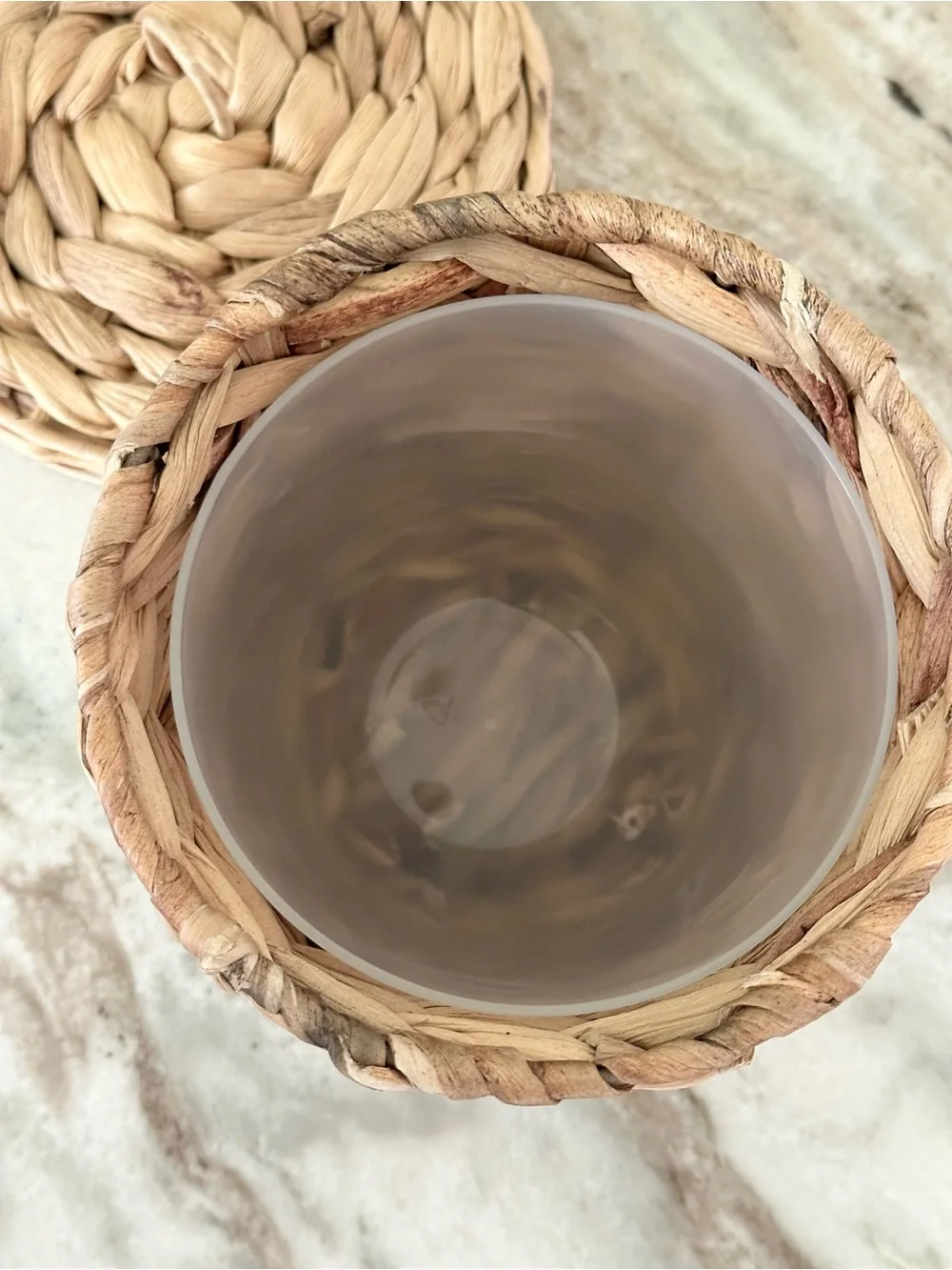 Acorn Shaped Woven Storage Basket With Lid - Bathroom Accessories / Fall Decor